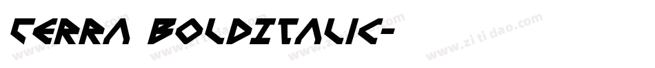 Terra BoldItalic字体转换